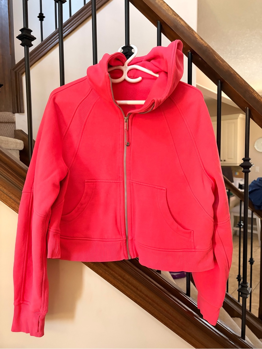 Lululemon Vintage Cropped Full Zip Hoodie Pink